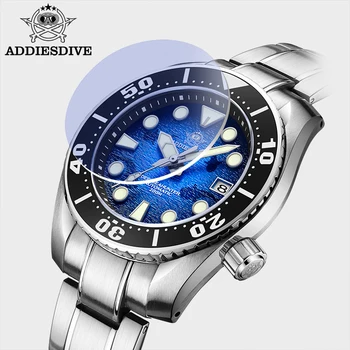 ADDIESDIVE Мужские часы из нержавеющей стали 316 BGW9 Со Светящимся Сапфировым стеклом 200m NH35 Автоматические Механические Часы relogios masculino