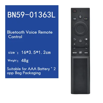BN59-01363L Пульт Дистанционного Управления для Samsung QLED Серии BN59-01363C UA75AU8000 Замена Пульта дистанционного Управления Bluetooth Voice TV