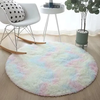 CC0680-245-dywaniki dziecięce duży beżowy pluszowy obszar dywanik