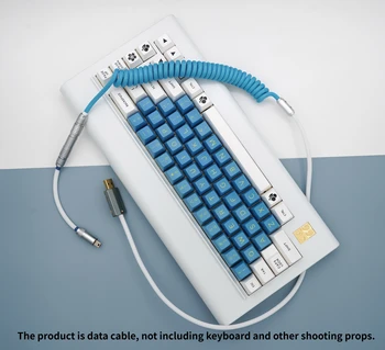 GeekCable Ручной Работы Индивидуальная Механическая Клавиатура Кабель Для Передачи Данных GMK Theme SP Keycap Line CA66 Сине-Белый Colorway