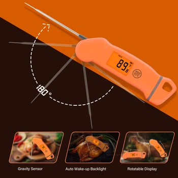 INKBIRD Водонепроницаемый Цифровой термометр для мяса IHT-1S с аккумуляторной батареей для коптильни на гриле Кухонная печь для барбекю Конфеты и выпечка