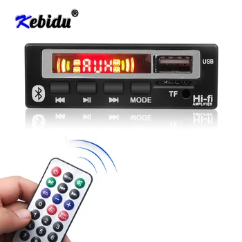 Kebidu СВЕТОДИОДНЫЙ Беспроводной Bluetooth 5 В-12 В MP3 WMA WAV Декодер Плата Аудио Модуль Музыкальный Динамик MP3 USB FM TF Радио Автомобильные аксессуары