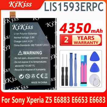 KiKiss Литий-ионный Полимерный Аккумулятор Для Мобильного Телефона 4350 мАч Для Sony Xperia Z5 E6883 E6653 E6683 LIS1593ERPC