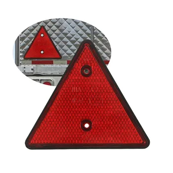 KOOJN 4ШТ Треугольный Отражатель для грузовика с прицепом Отражатель с красными Предупреждающими знаками безопасности дорожного движения Автомобильные Аксессуары