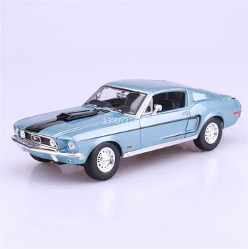 Maisto 1/18 для Ford Mustang GT 1968, литая под давлением модель автомобиля, игрушки, подарки, синий/белый