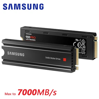 SAMSUNG 980PRO с Радиатором NVMe M.2 SSD Жесткий Диск Внутренний Твердотельный Накопитель 1 ТБ PCIe 4.0 Флеш-накопитель NVMe M.2 2 тб Для Портативных ПК