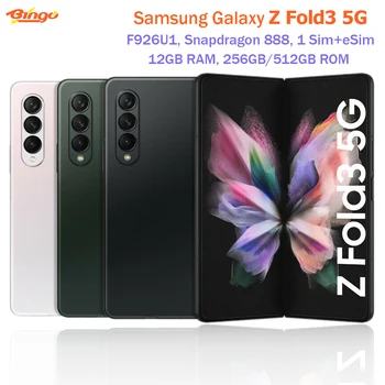 Samsung Galaxy Z Fold3 5G F926U1 256 ГБ / 512 ГБ Мобильный телефон Android Snapdragon 888 Octa Core 7,6 
