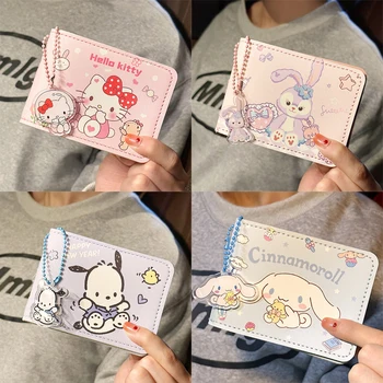 Sanrio Kawaii Hello Kitty Cinnamoroll Милый Мультяшный Пакет Карточек Сертификат Водительские Права Защитный Чехол Набор Карточек Подарок