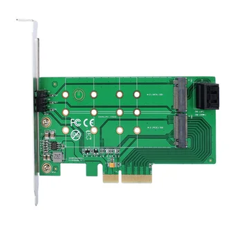 SSD-накопитель PCIe x 4 для NGFF (PCIe) NVMe и карта-адаптер SATA для 2 x NGFF (SATA) M Key/B Key Adapter Card
