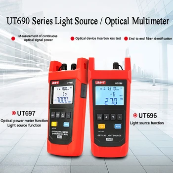 UNI-T UT696/UT697 Волоконно-Оптические Измерители Мощности Тестер потерь FTTx + Оптический Источник света + IP65 Водонепроницаемый и пылезащитный