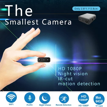 USB Камера 1080P Mini XD Объектив Камеры Поддержка Карты Памяти Беспроводной WiFi Ночного Видения Обнаружение Движения Телефон Приложение IP Камера В помещении