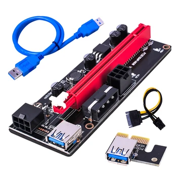 Ver009S USB 3.0 PCIe от 1X до 16X адаптер Riser Card, кабель питания SATA от 15Pin до 6Pin