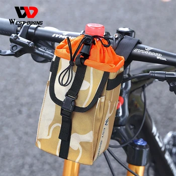 WEST BIKING Многофункциональная сумка для велосипедного руля, сумка для бутылки с водой, сумка на шнурке, сумка для телефона, сумка для инструментов, задняя сумка для шоссейного велосипеда MTB