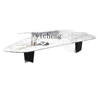 YY Креативный Мраморный столик для гостиной необычной формы увеличенной длины для чая