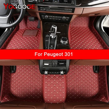 Автомобильные коврики YOGOOGE на заказ для Peugeot 301, автоаксессуары, коврик для ног