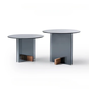 Акриловый край стола креативный дизайнер ins минималистичный диван для гостиной, прикроватный угловой столик