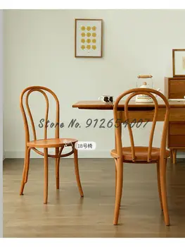 Американский ретро-стул Sonnet Французский стул из ротанга из массива дерева Thonet, Бытовой Простой обеденный стул из гнутого дерева Средней Древности