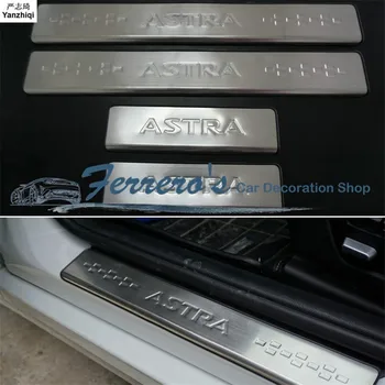 Бесплатная доставка Автомобильные аксессуары накладка на порог из нержавеющей стали для стайлинга автомобилей OPEL ASTRA J VAUXHALL ASTRA 2010 2012 2014