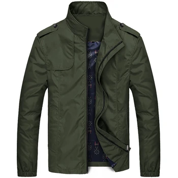 Весенне-осенняя мужская куртка Повседневная Корейская версия, красивое повседневное пальто на молнии для пилотов, мужское пальто