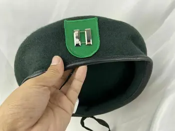 Военная шляпа 9-й группы специального назначения армии США, черно-зеленый берет офицера ранга капитана, Все размеры