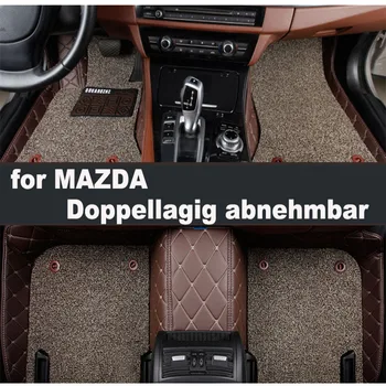 Всесезонные Индивидуальные Автомобильные Коврики с полным покрытием MAZDA Mazda 3 Mazda 2 BT50 CX-3 CX-5 CX-7 CX-9 CX-30 MX-5 Double Iayer