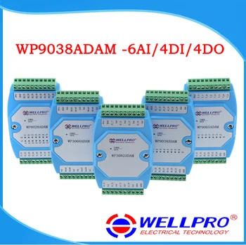 Вход 6AI / 4DI/ 4DO 0-20 МА / 4-20 МА / Модуль цифрового ввода-вывода / RS485 MODBUS RTU communication WP9038ADAM Wellpro