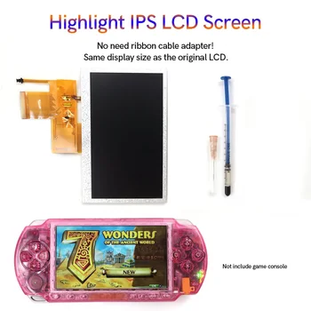 Выделите IPS ЖК-экран для PSP1000 Для консоли Sony PSP 1000 Комплекты IPS LCD с высокой яркостью, не требуется адаптер ленточного кабеля