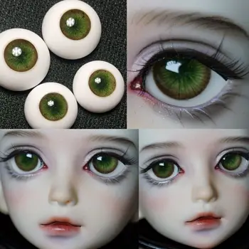 глазное яблоко куклы из смолы диаметром 12 мм/16 мм, аксессуары для кукол с зелеными глазами для куклы 1/6 1/4 1/3 BJD, глазное яблоко ручной работы 
