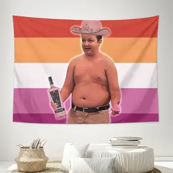 Гобелен с флагом лесбиянок Гибби, Забавный мем, настенный гобелен, искусство, Настенный Гобелен для домашнего декора в гостиной, спальне