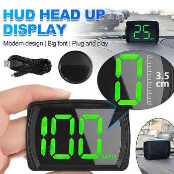 Головной дисплей Автомобильные часы Солнцезащитный HUD Gps Автомобильный спидометр Цифровой измеритель скорости автомобиля Товары для автомобилей Автоаксессуары