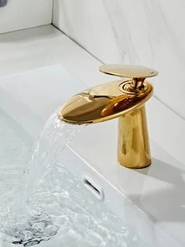 Горячее и холодное золото, новый креативный домашний смеситель для ванной комнаты, унитаза, полностью медный смеситель для умывания лица