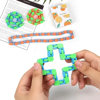 Декомпрессионная игрушка с витой цепочкой, деформируемая игрушка для защиты от давления на кончиках пальцев, подарок для взрослых и детей j122