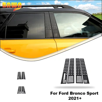Декоративная накладка центральной стойки окна из алюминиевого сплава BAWA для Ford Bronco Sport 2021 2022 2023 Аксессуары для экстерьера автомобиля