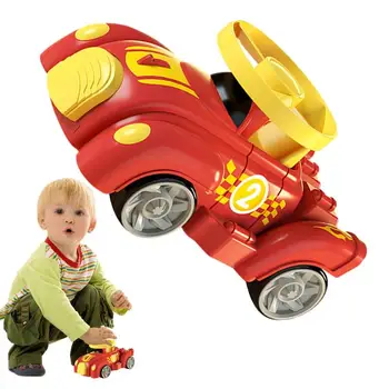 Детский игрушечный автомобиль с откидывающимся колесом, модель гоночного автомобиля с ударным катапультированием, забавная фрикционная игрушка с отскоком, инерционная машинка для детских игр
