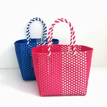 Дизайнерская женская сумка ручной работы из ПВХ, сумка большой емкости, модная повседневная сумка через плечо, летняя пляжная сумка
