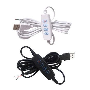 Диммер светодиодной лампы с USB-портом, переключателем включения / выключения и подходящим по цвету удлинительным кабелем для питания постоянным током 5 В