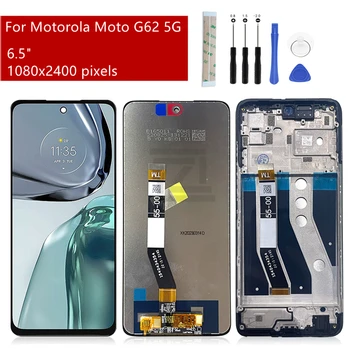 Для Motorola Moto G62 5g ЖК-дисплей с сенсорным экраном и цифровым преобразователем в сборе XT2223-1 Дисплей со сменными деталями для ремонта рамки