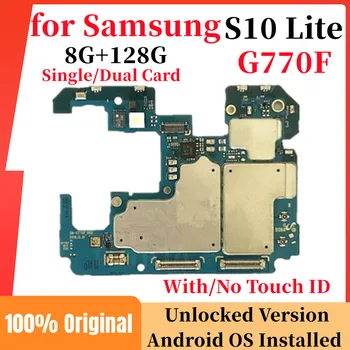 для Samsung Galaxy S10 Lite G770F G770F/DS Материнская плата Оригинальная Разблокированная 128 гб ЕС Версия 1 или 2 SIM Touch ID Основная Логическая Плата