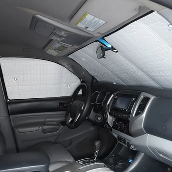 Для Toyota Tacoma 2013-2015 Переднее лобовое стекло автомобиля из алюминиевой фольги, Солнцезащитный Козырек, Складная Защитная крышка, Аксессуары