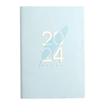 Дневник 2024 года, дневник формата А5, ежедневник формата А5, блокнот для Рождественского подарка, Подарок на день рождения, Дневники на 2024 год, Синий, простой в использовании