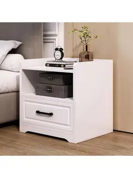 Европейский прикроватный шкаф Современный Простой шкаф для хранения в спальне из массива Дерева, небольшой легкий Роскошный прикроватный шкаф