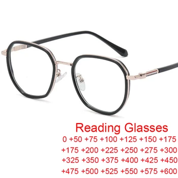 Женские очки в ретро-квадратной оправе с защитой от синего излучения, люксовый бренд, Мужские Модные Компьютерные очки для чтения, Очки для пожилых людей