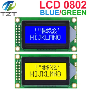 ЖК-модуль DIYTZT 8 x 2 0802-символьный экран дисплея Синий/желто-зеленый для Arduino