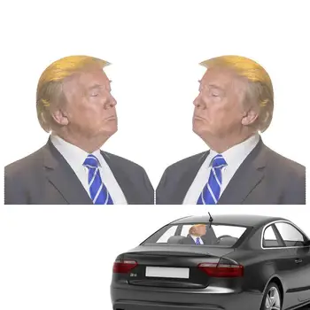 Забавные наклейки на автомобили, Забавное лицо Трампа, полупрозрачные наклейки на окна, ПВХ, Забавное лицо Трампа, полупрозрачные автомобильные наклейки на окна