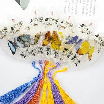 Закладки Zhuang Zhou Mengdie Butterfly vein для отправки учителям, одноклассникам, изготовьте подарки, красивую закладку в виде цветка и бабочки