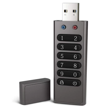 Защищенный USB-накопитель, 64 ГБ зашифрованный USB-накопитель, аппаратный пароль, карта памяти с клавиатурой, U-диск Флэш