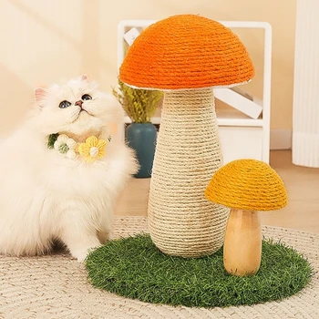 Игрушка для лазания по кошке в форме мультяшного гриба для шлифования когтей, Подарок для лазания по дереву