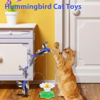 Игрушка-дразнилка для кошек, вращающаяся на 360 градусов, милая красивая игрушка-дразнилка для кошек для ветеринарных больниц, гостиных, электрическое взаимодействие