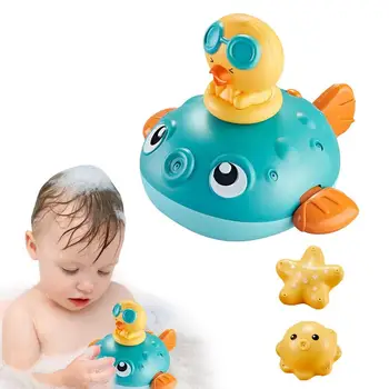 Игрушки для детской ванны, электрические игрушки для детской ванны, светящиеся игрушки для ванны, игрушка для душа, для малышей старше 3 лет, Милая рыбка в форме