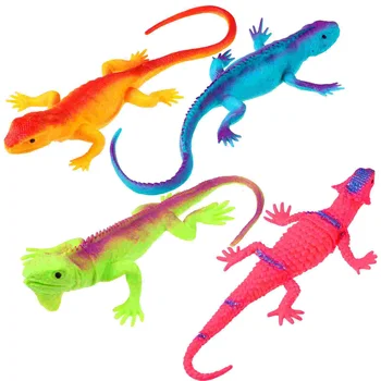 Игрушки с искусственными ящерицами Статуэтки животных для детей Модели Ландшафтных украшений
